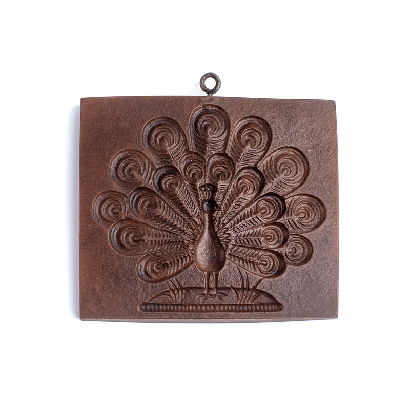 Proud Peacock Springerle Cookie Mold