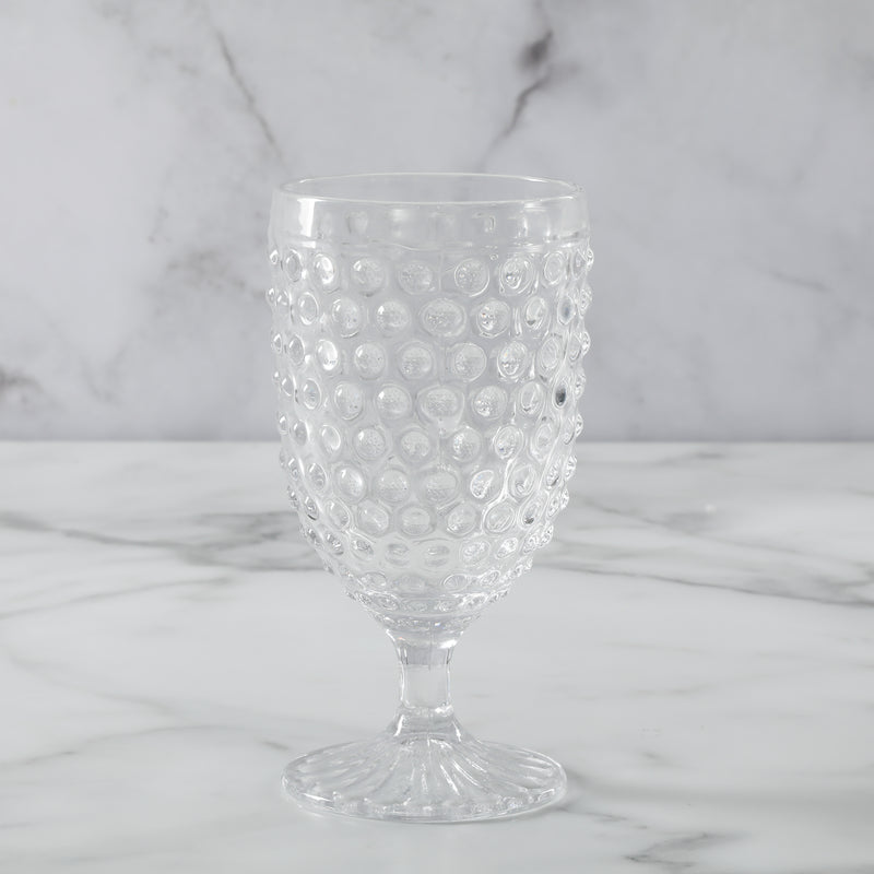 Chauncey 14.2-Ounce Hobnail Goblet
