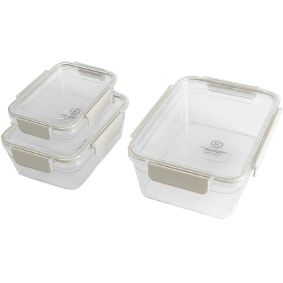 Martha Stewart Rectangular Plastic Storage Containers, Set of 3