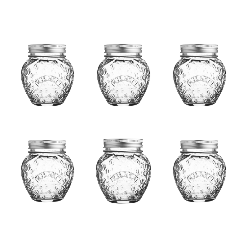 Strawberry Preserve Jars, Set of 6