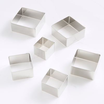 Square Stainless Steel Cookie Cutter Set