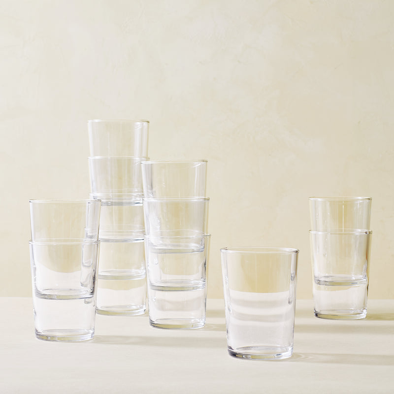 Stackable Bodega Glasses, Set of 12, 17.5 oz