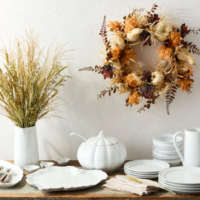Martha Stewart Patterson Figural Maple Leaf Serving Platter