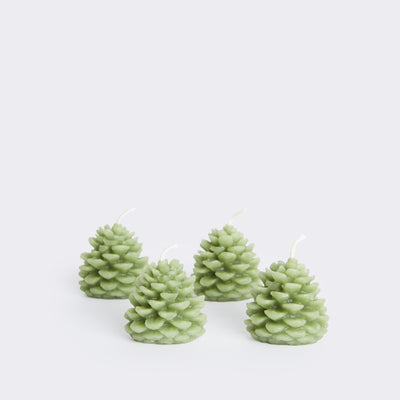 Mini Figural Pine Cone Candles, Set of 4