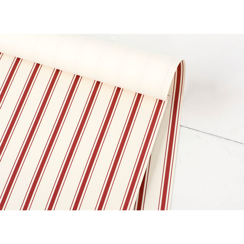 Red Ribbon Stripe Placemats, Set of 24