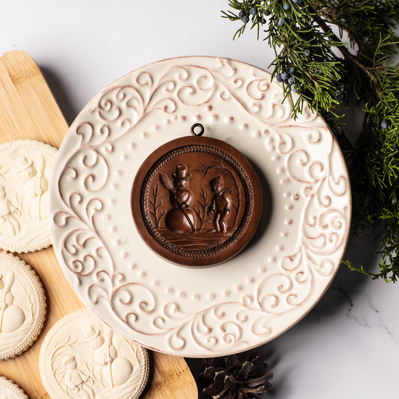 Snowman Springerle Cookie Mold