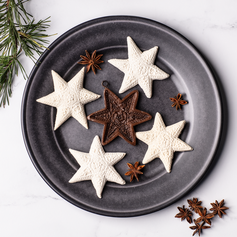 Six Point Star Springerle Cookie Mold