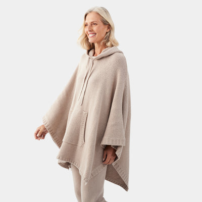 Luxe Cashmere Blend Sweater Poncho