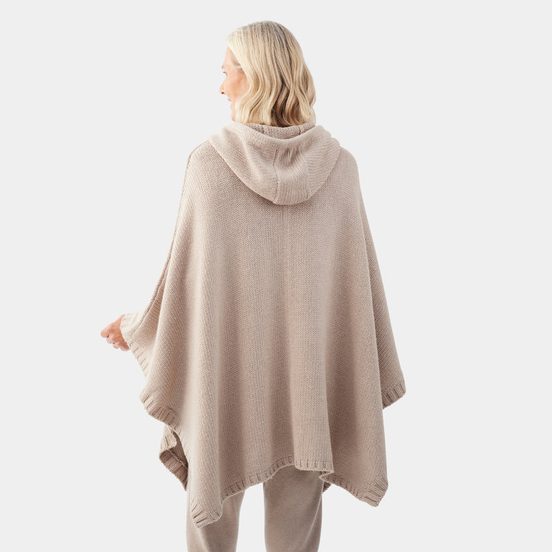 Luxe Cashmere Blend Sweater Poncho