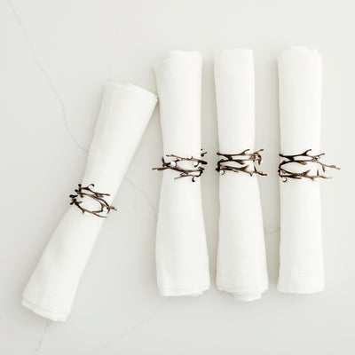 Pussy Willow Napkin Rings, Set of 4