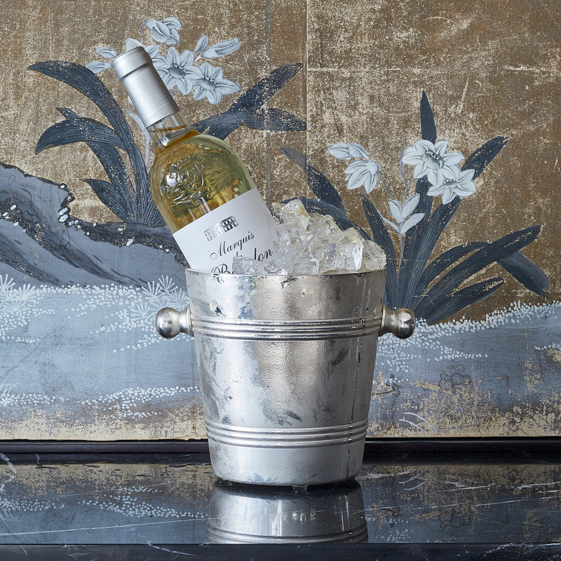 Vintage-Inspired Silver Plated Wine Bucket