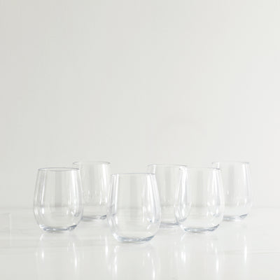 Montana Acrylic Stemless Wine Glasses, Set of 6