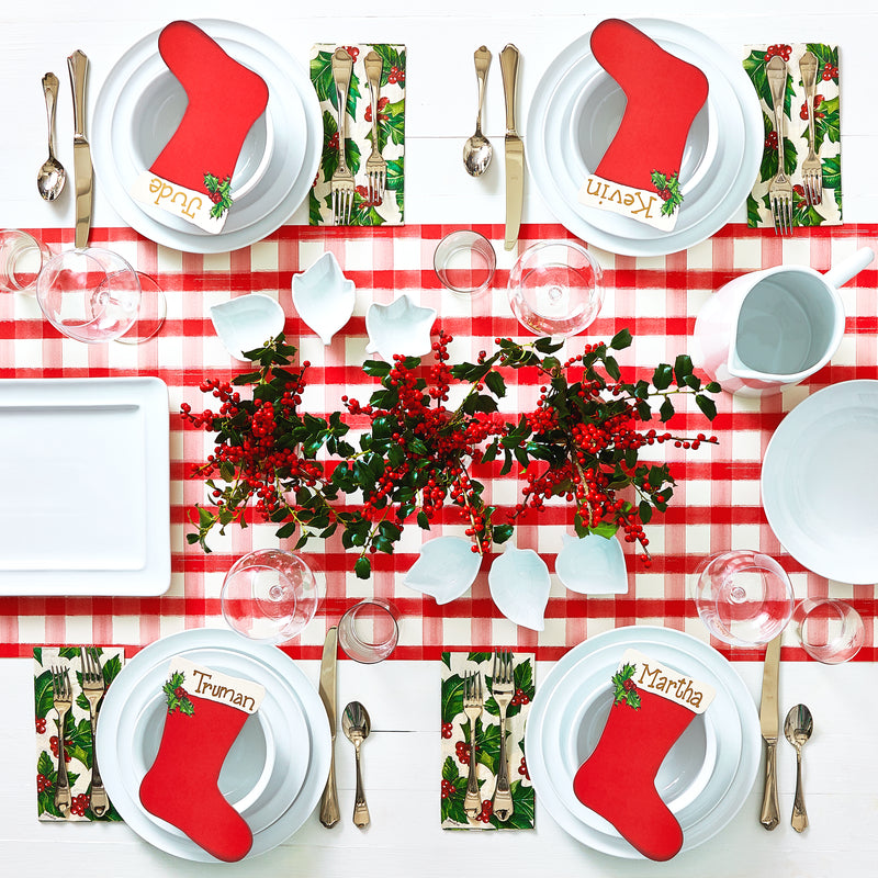 Red Stocking Place Card, Set of 12