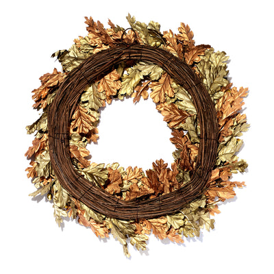 LED Pre-Lit Oak & Acorn 24" Wreath